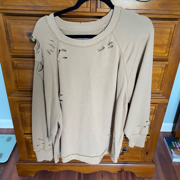 aerie Tops - Distressed Sweatshirt